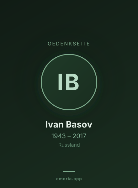 Gedenkportrait von Ivan Basov