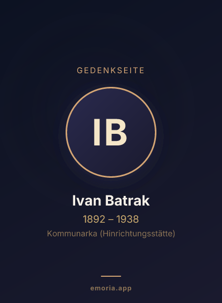 Gedenkportrait von Ivan Batrak