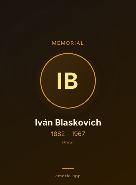 Memorial portrait of Iván Blaskovich