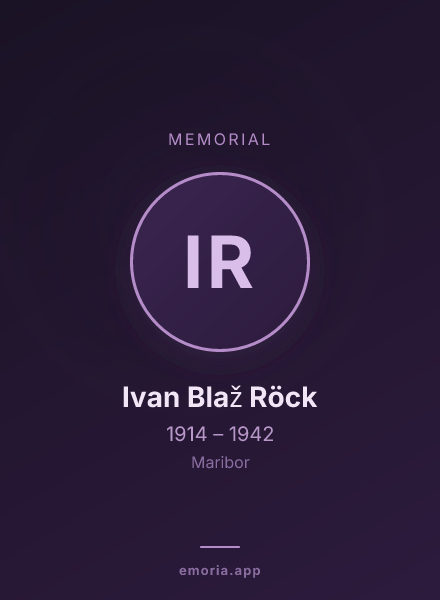Memorial portrait of Ivan Blaž Röck