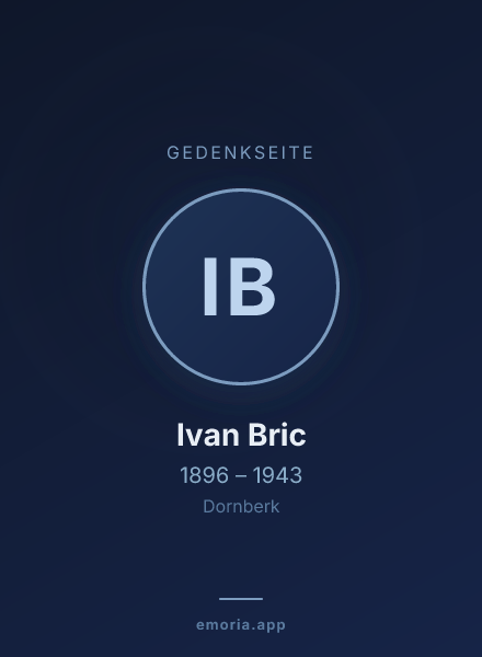Gedenkportrait von Ivan Bric