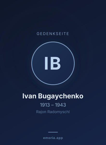 Gedenkportrait von Ivan Bugaychenko