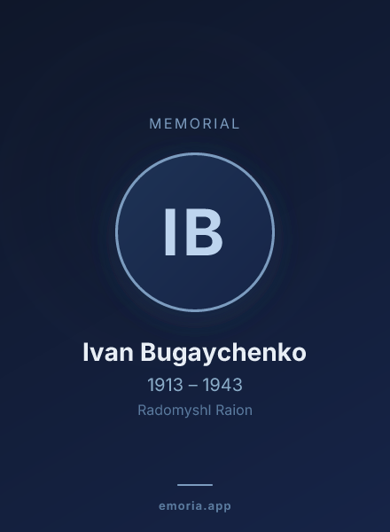 Memorial portrait of Ivan Bugaychenko