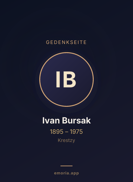 Gedenkportrait von Ivan Bursak