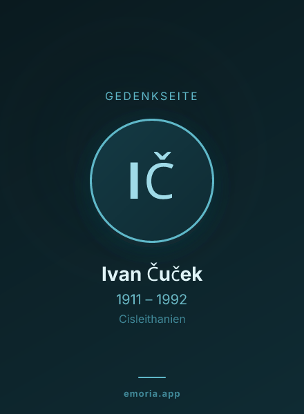 Gedenkportrait von Ivan Čuček