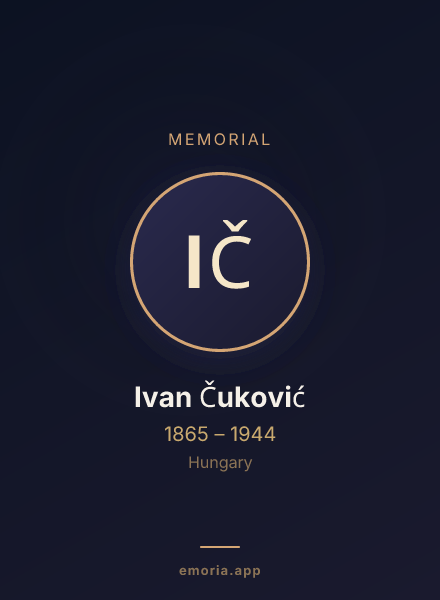 Memorial portrait of Ivan Čuković
