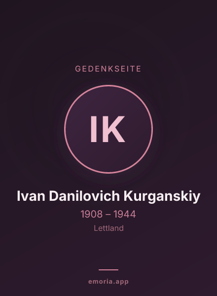 Gedenkportrait von Ivan Danilovich Kurganskiy