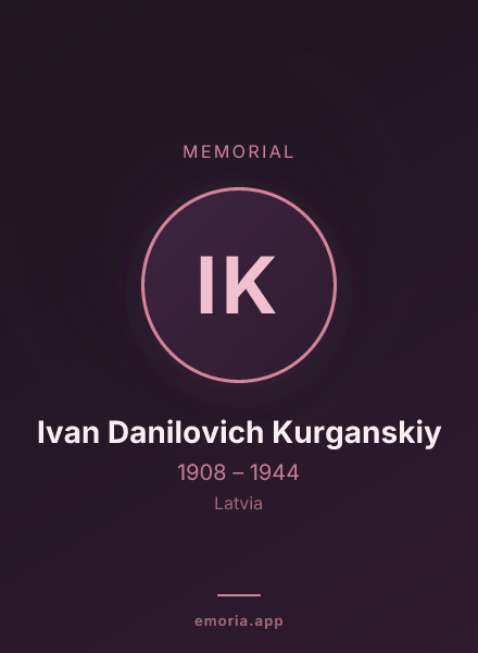 Memorial portrait of Ivan Danilovich Kurganskiy