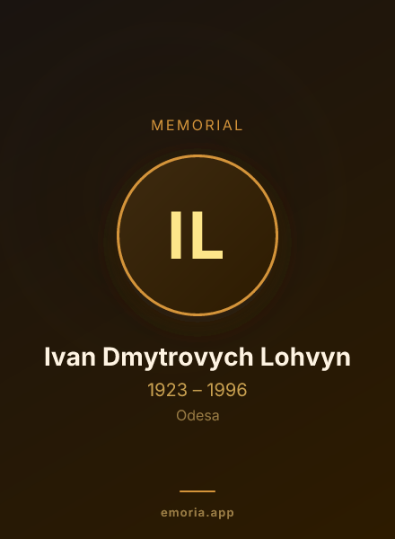 Memorial portrait of Ivan Dmytrovych Lohvyn