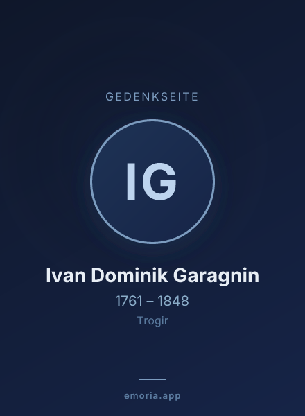 Gedenkportrait von Ivan Dominik Garagnin