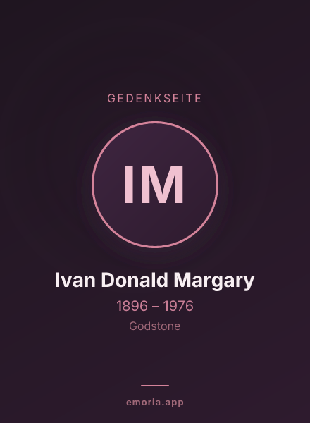Gedenkportrait von Ivan Donald Margary