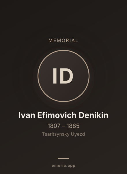 Memorial portrait of Ivan Efimovich Denikin