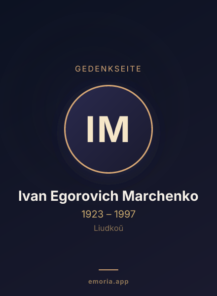 Gedenkportrait von Ivan Egorovich Marchenko