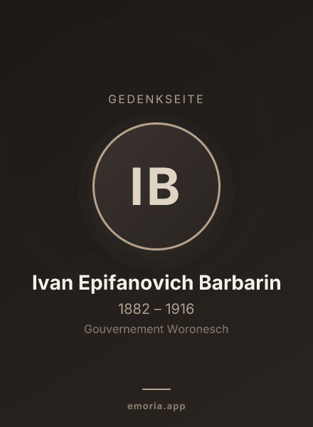 Gedenkportrait von Ivan Epifanovich Barbarin