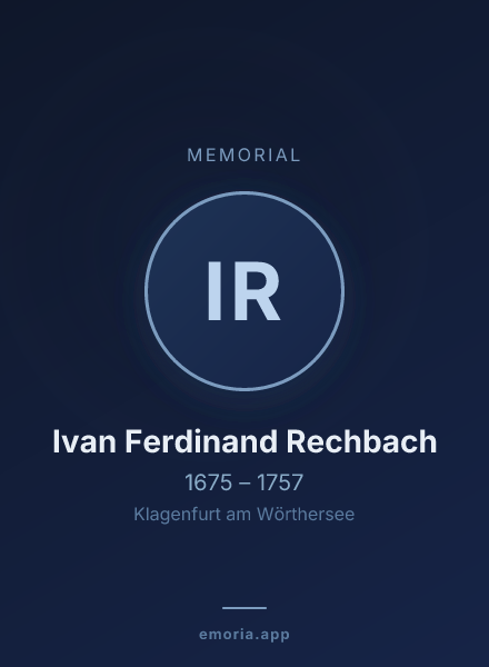 Memorial portrait of Ivan Ferdinand Rechbach