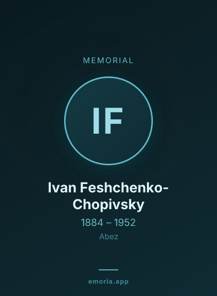 Memorial portrait of Ivan Feshchenko-Chopivsky
