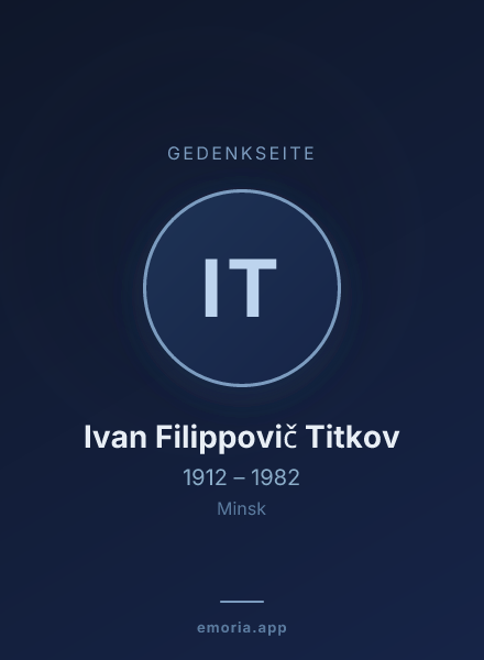 Gedenkportrait von Ivan Filippovič Titkov