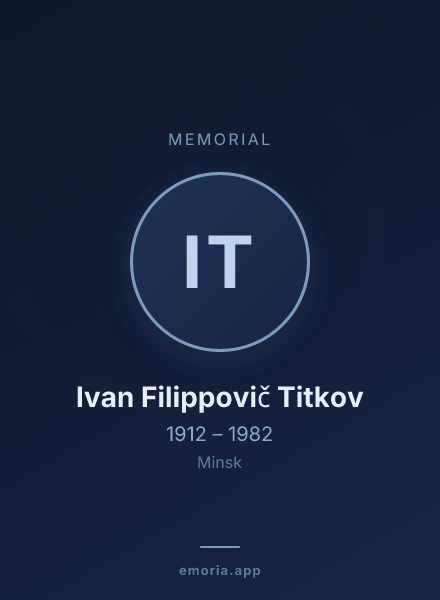 Memorial portrait of Ivan Filippovič Titkov