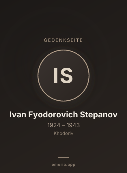 Gedenkportrait von Ivan Fyodorovich Stepanov