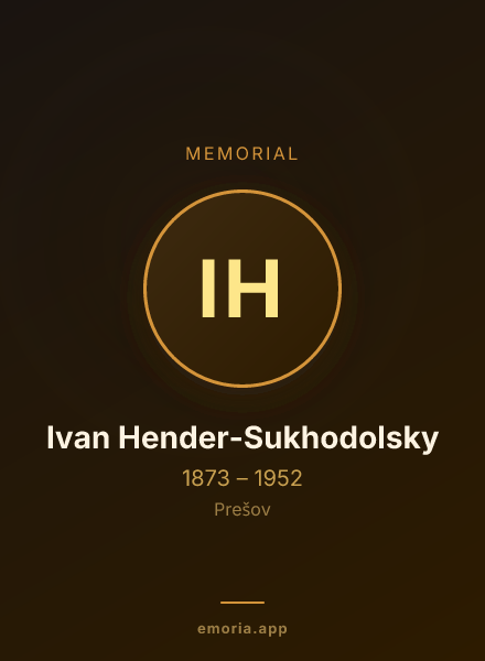 Memorial portrait of Ivan Hender-Sukhodolsky