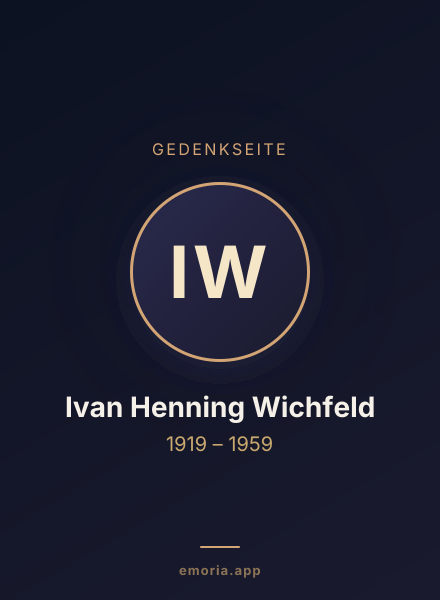 Gedenkportrait von Ivan Henning Wichfeld