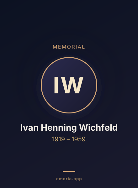 Memorial portrait of Ivan Henning Wichfeld