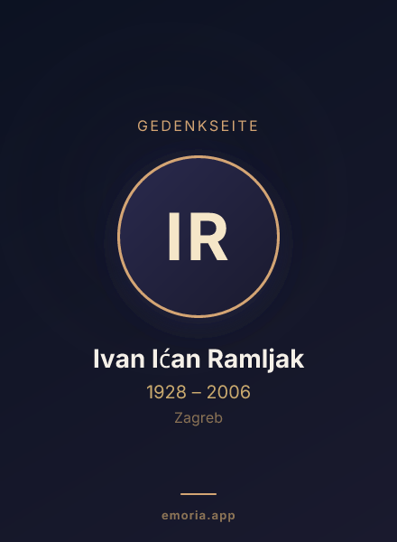 Gedenkportrait von Ivan Ićan Ramljak