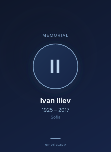 Memorial portrait of Ivan Iliev