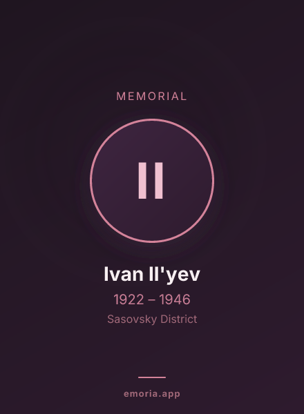 Memorial portrait of Ivan Il'yev