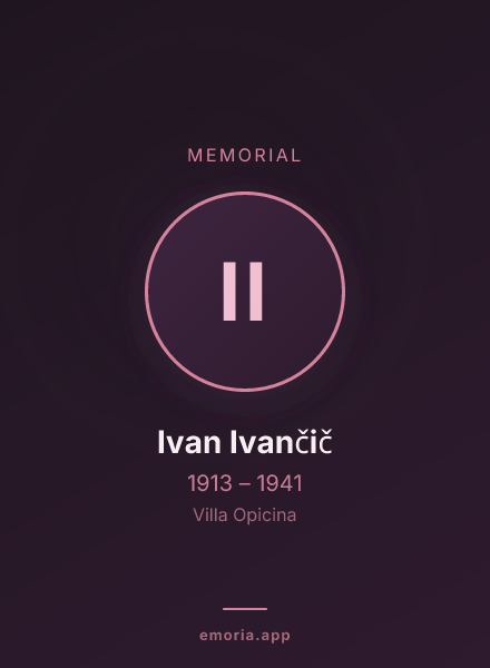 Memorial portrait of Ivan Ivančič