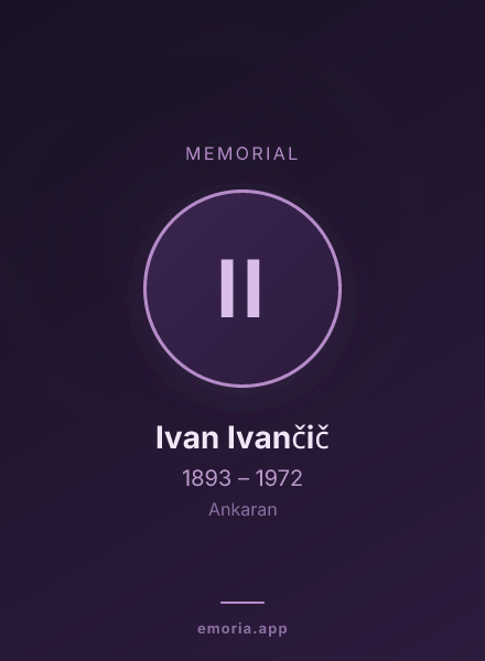 Memorial portrait of Ivan Ivančič