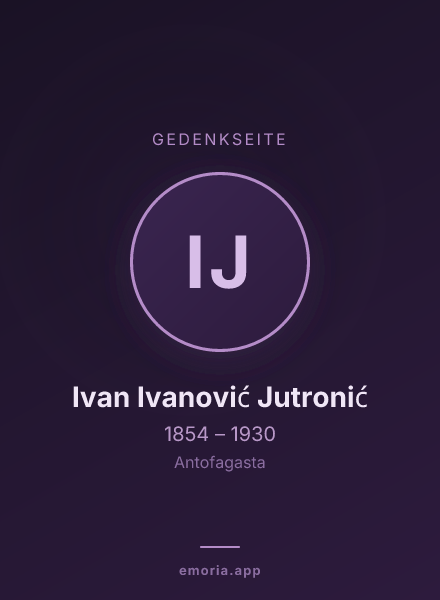 Gedenkportrait von Ivan Ivanović Jutronić