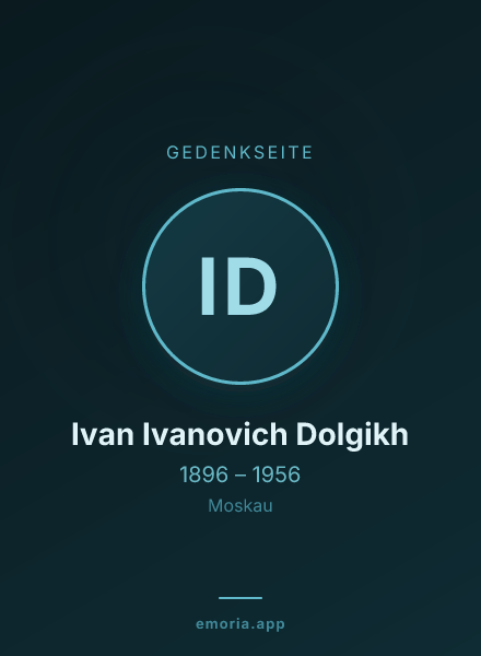 Gedenkportrait von Ivan Ivanovich Dolgikh