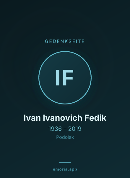 Gedenkportrait von Ivan Ivanovich Fedik
