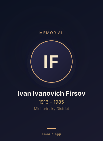 Memorial portrait of Ivan Ivanovich Firsov