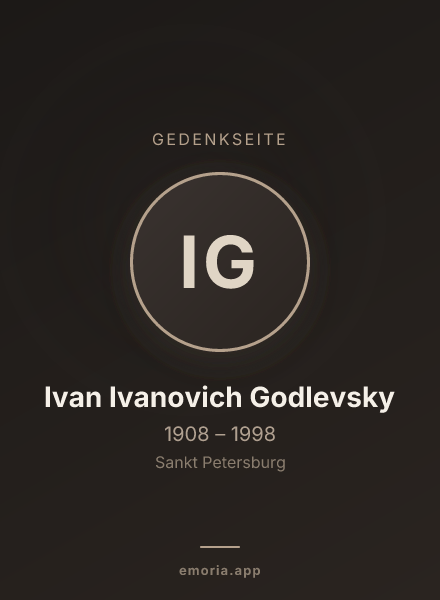 Gedenkportrait von Ivan Ivanovich Godlevsky