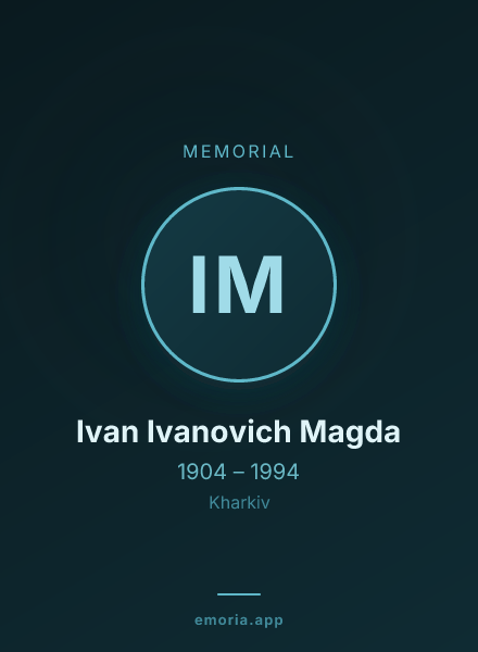 Memorial portrait of Ivan Ivanovich Magda