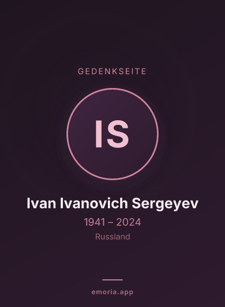 Gedenkportrait von Ivan Ivanovich Sergeyev
