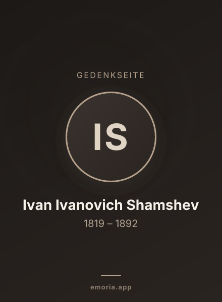 Gedenkportrait von Ivan Ivanovich Shamshev