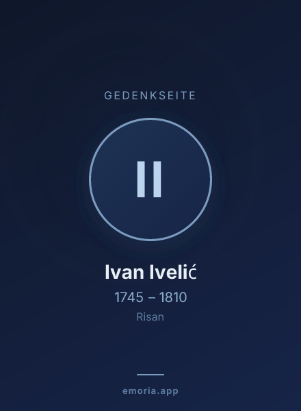 Gedenkportrait von Ivan Ivelić