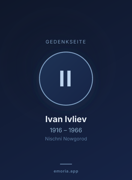 Gedenkportrait von Ivan Ivliev