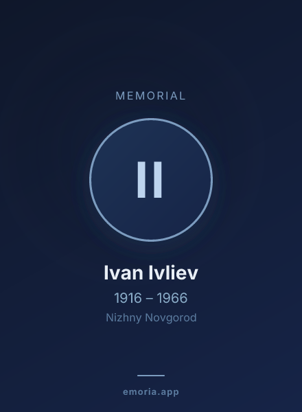 Memorial portrait of Ivan Ivliev