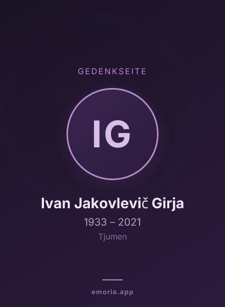 Gedenkportrait von Ivan Jakovlevič Girja