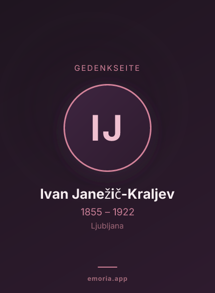 Gedenkportrait von Ivan Janežič-Kraljev