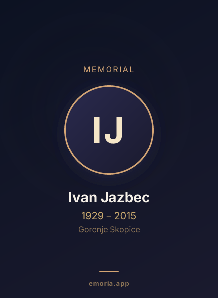 Memorial portrait of Ivan Jazbec