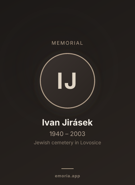 Memorial portrait of Ivan Jirásek