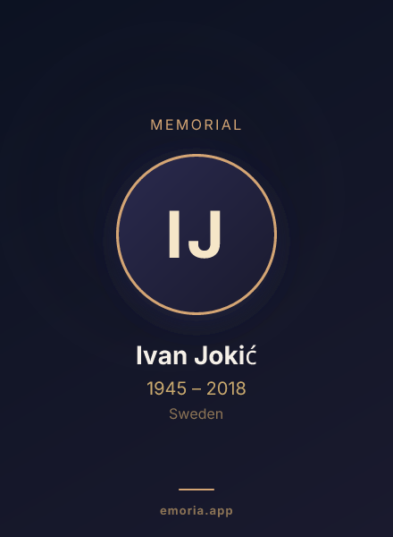 Memorial portrait of Ivan Jokić