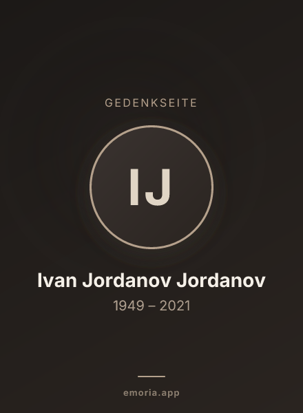 Gedenkportrait von Ivan Jordanov Jordanov