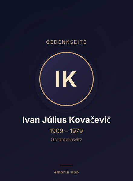 Gedenkportrait von Ivan Július Kovačevič