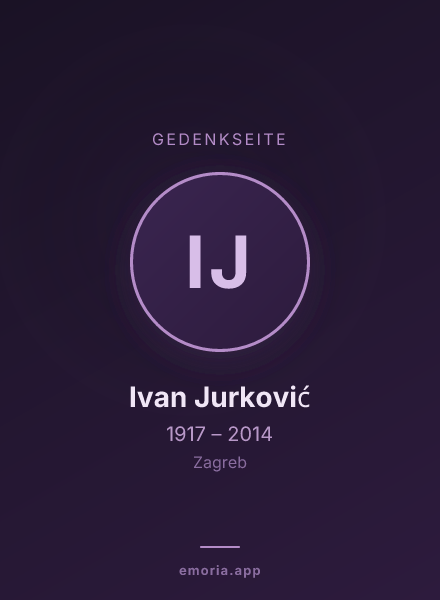 Gedenkportrait von Ivan Jurković